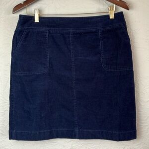 Talbots Petites Navy Courduroy Skirt